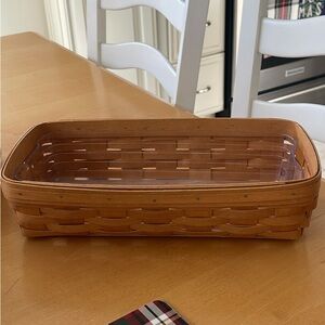 Longaberger bread basket w/ protector